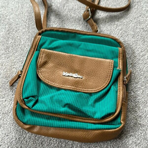 Multisac Green Houndstooth Crossbody Waist Convertible Bag